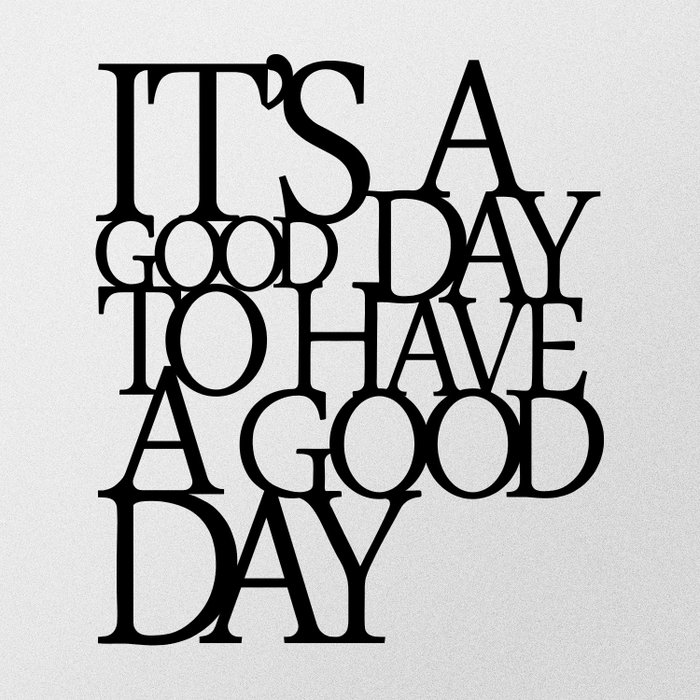 Wallity Its A Good Escultura de pared de metal negra Wallity Its A Good Escultura de pared de metal negra